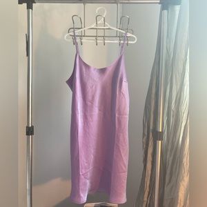 Purple/Lilac Iridescent Satin Slip Dress